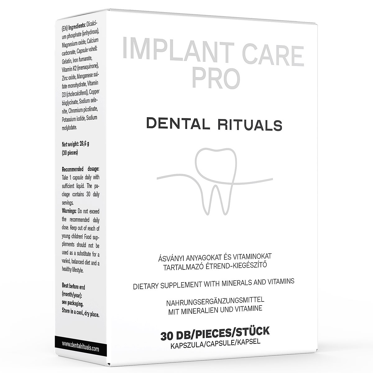 Dental IMPLANT CARE PRO csontosodás segítő tabletta - 30db 1 Dental IMPLANT CARE PRO csontosodás segítő tabletta - 30db