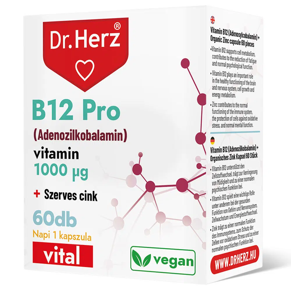 Dr. Herz B12-vitamin Pro kapszula - 60db 1 Dr. Herz B12-vitamin Pro kapszula - 60db