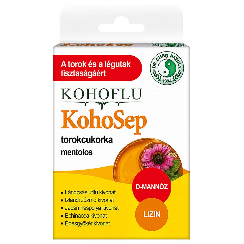 Dr. Chen Kohoflu KohoSep szopogatós torokcukorka - 12db 1 Dr.chen Kohoflu KohoSep szopogatós torokcukorka - 12db