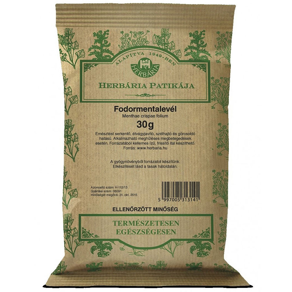 Herbária fodormentalevél-tea - 30g 1 Herbária fodormenta levél tea - 30g