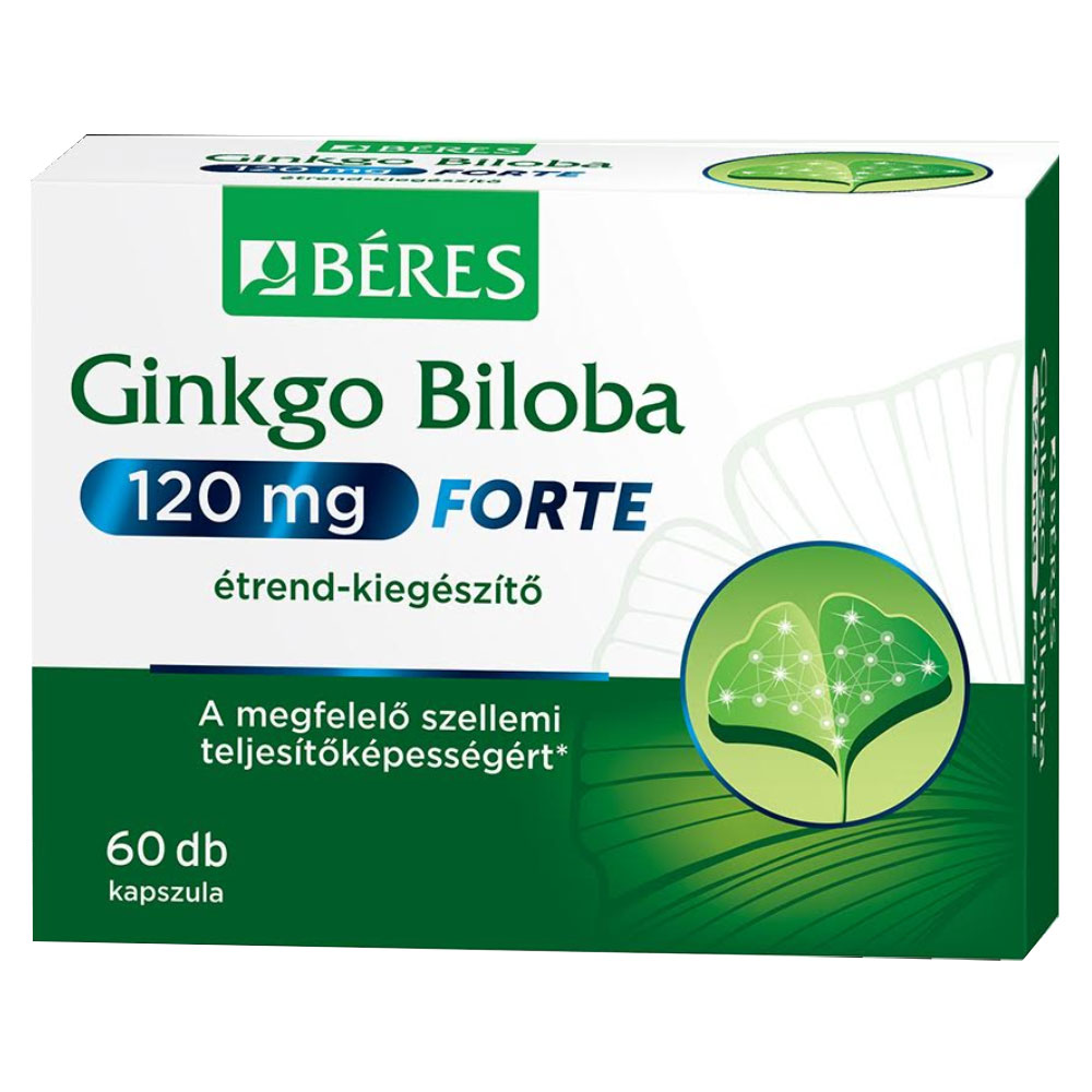 Béres Ginkgo Biloba forte 120mg kapszula - 60db 1 Béres ginkgo 120mg forte kapszula 60db
