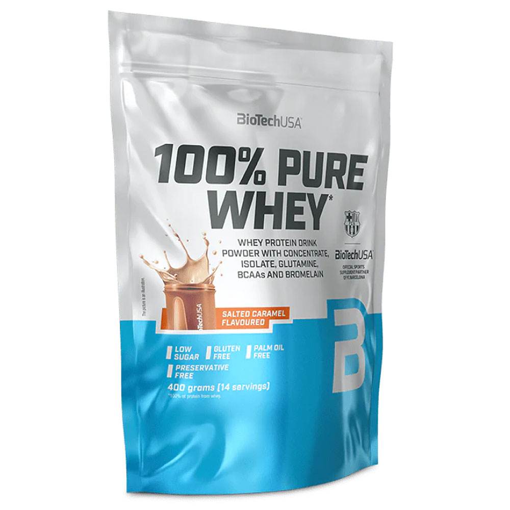 Biotech USA 100% Pure Whey sóskaramell - 400g 1 Biotech USA 100% Pure Whey sóskaramell - 400g