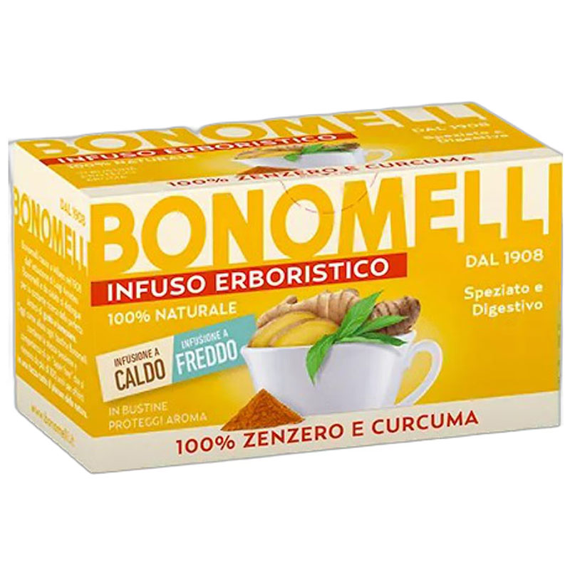 Bonomelli Gyömbér és Kurkuma gyógynövény tea - 16 filter 1 Bonomelli Gyömbér és Kurkuma gyógynövény tea - 16 filter