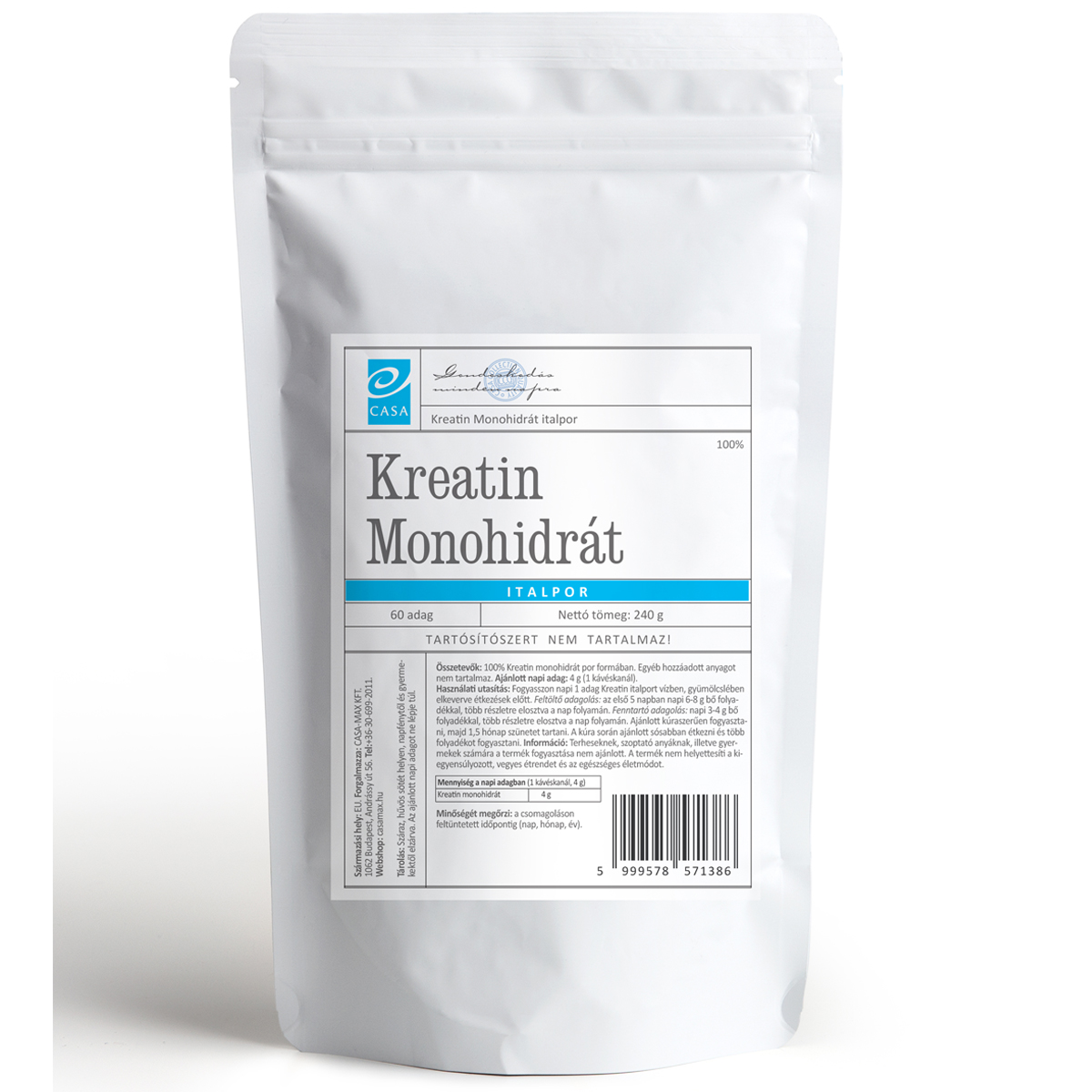 Casa Kreatin Monohidrát por - 240g 1 Casa Kreatin Monohidrát por - 240g