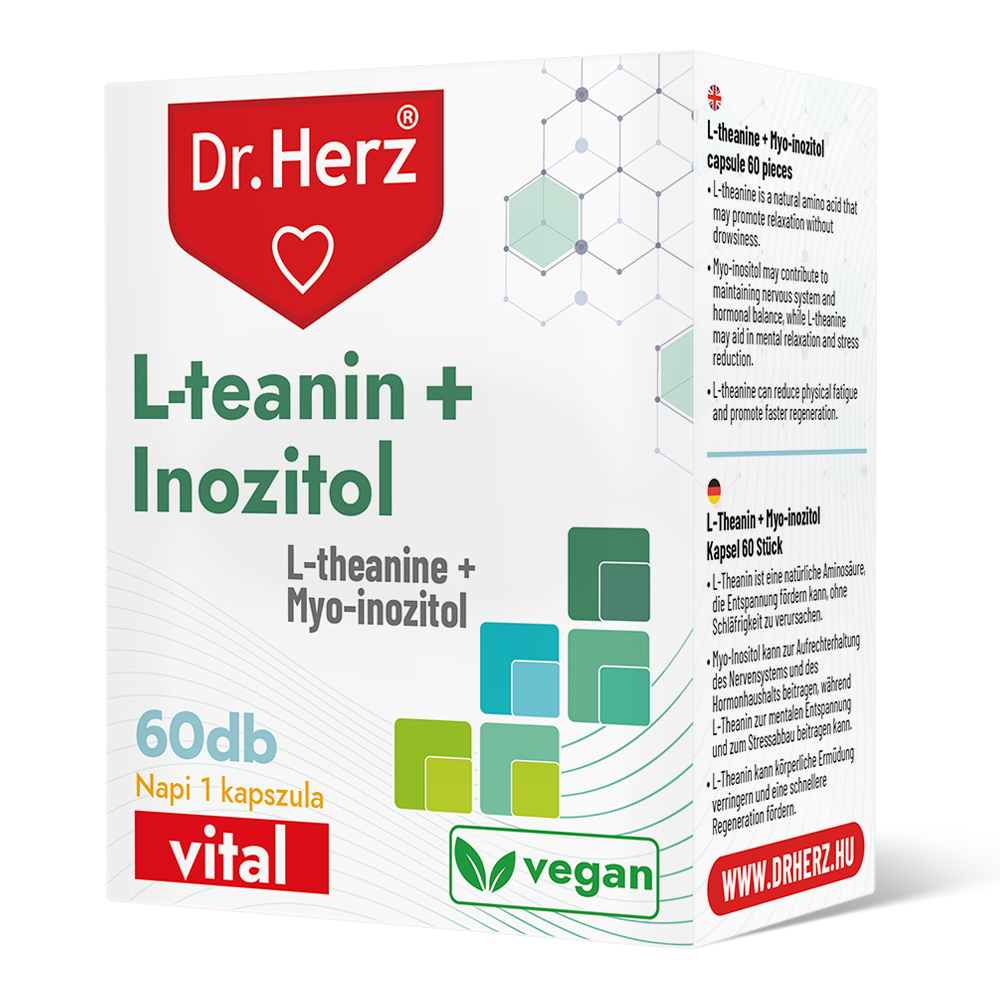 Dr. Herz L-teanin + Inozitol kapszula - 60db 1 Dr. Herz L-teanin + Inozitol kapszula - 60db
