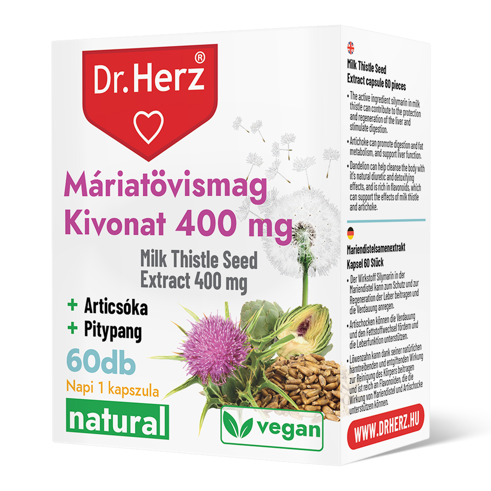 Dr. Herz Máriatövismag kivonat 400mg kapszula - 60db 1 Dr. Herz Máriatövismag kivonat 400mg kapszula - 60db