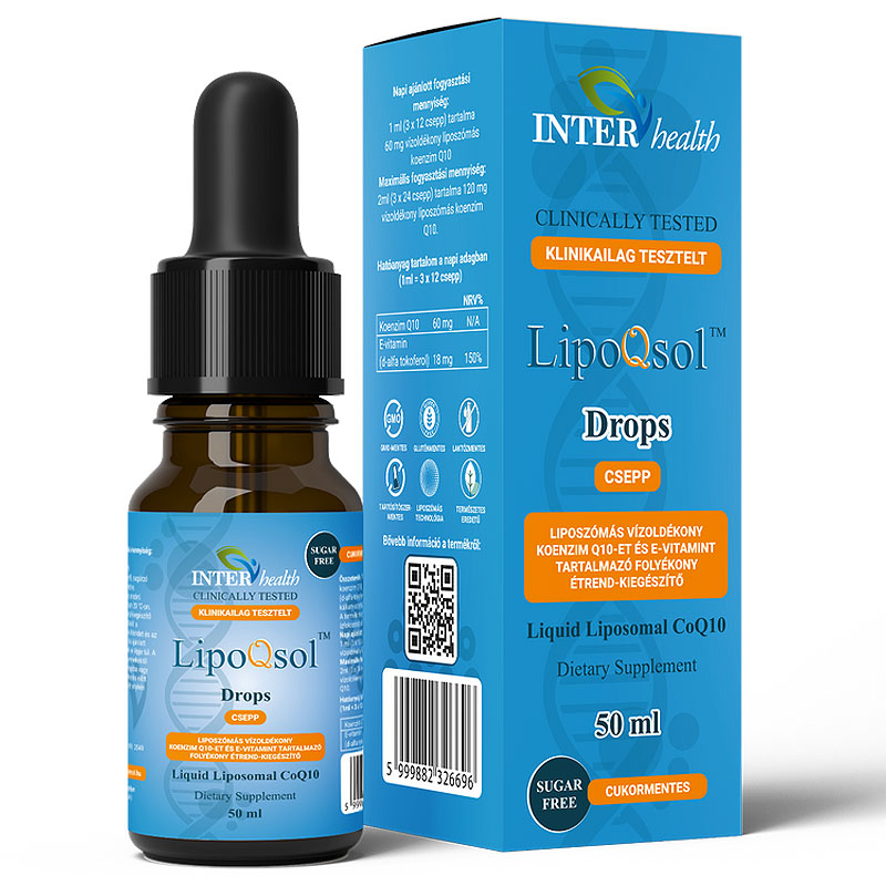 Interhealth Lipo Q Sol Liposzómás vízoldékony Q10 csepp - 50ml 1 Interhealth Lipo Q Sol Liposzómás vízoldékony Q10 csepp - 50ml