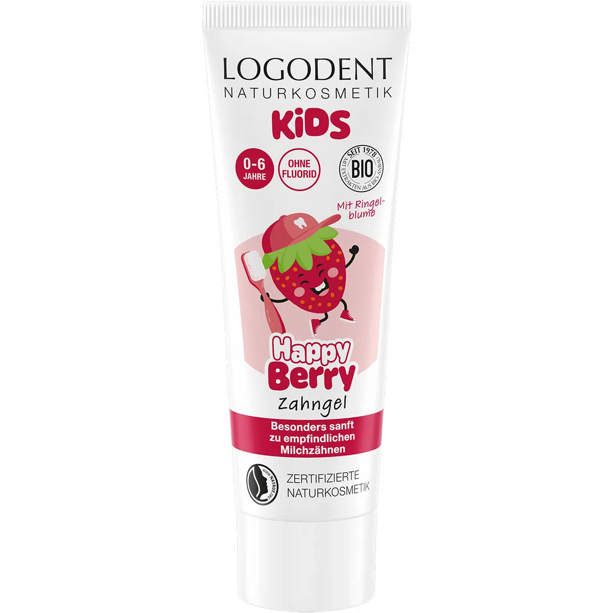 Logodent „Happy berry” gyermekfogkrém - 75ml 1 Logodent „Happy berry” gyermekfogkrém 75ml