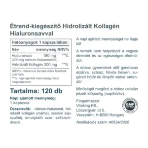 Vitaking Kollagén+Hialuronsav kapszula - 120db 5 Vitaking Kollagén+Hialuronsav kapszula - 120db - Image 3