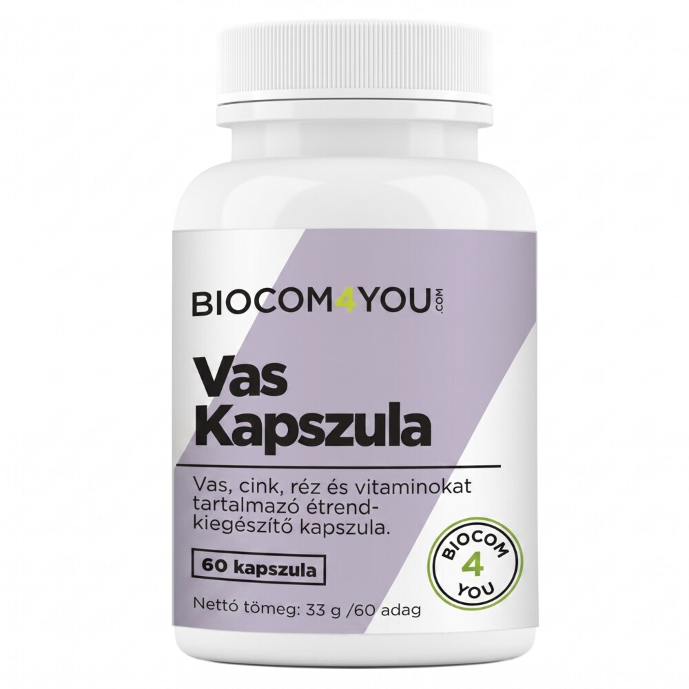 Biocom Vas kapszula - 60db 1 Biocom4You Vas kapszula 60db