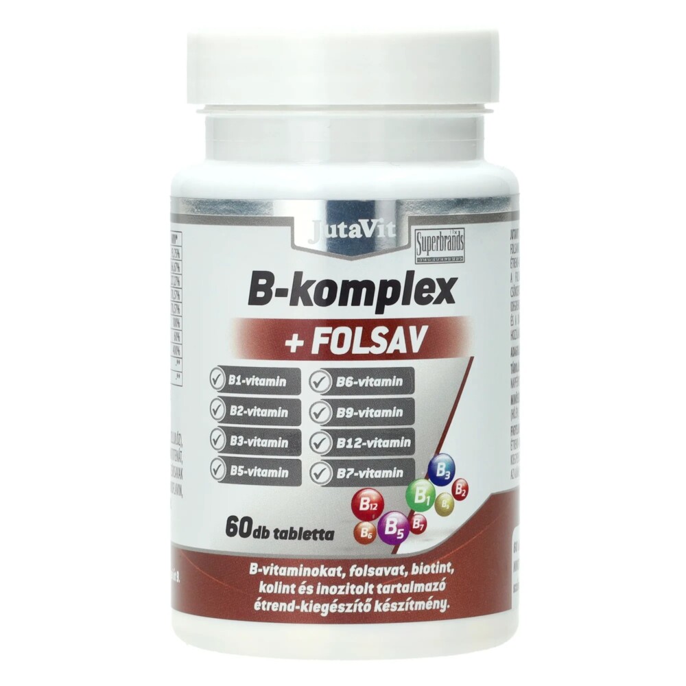 JutaVit B-komplex + folsav tabletta - 60db 1 Jutavit b-komplex tabletta 60 db