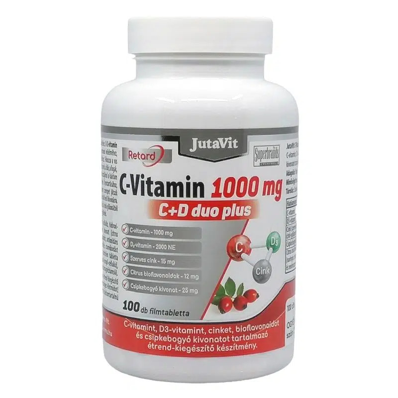 JutaVit C+D Duo Plus Retard filmtabletta - 100db 1 Jutavit C+D Duo Plus 100db RETARD tabletta