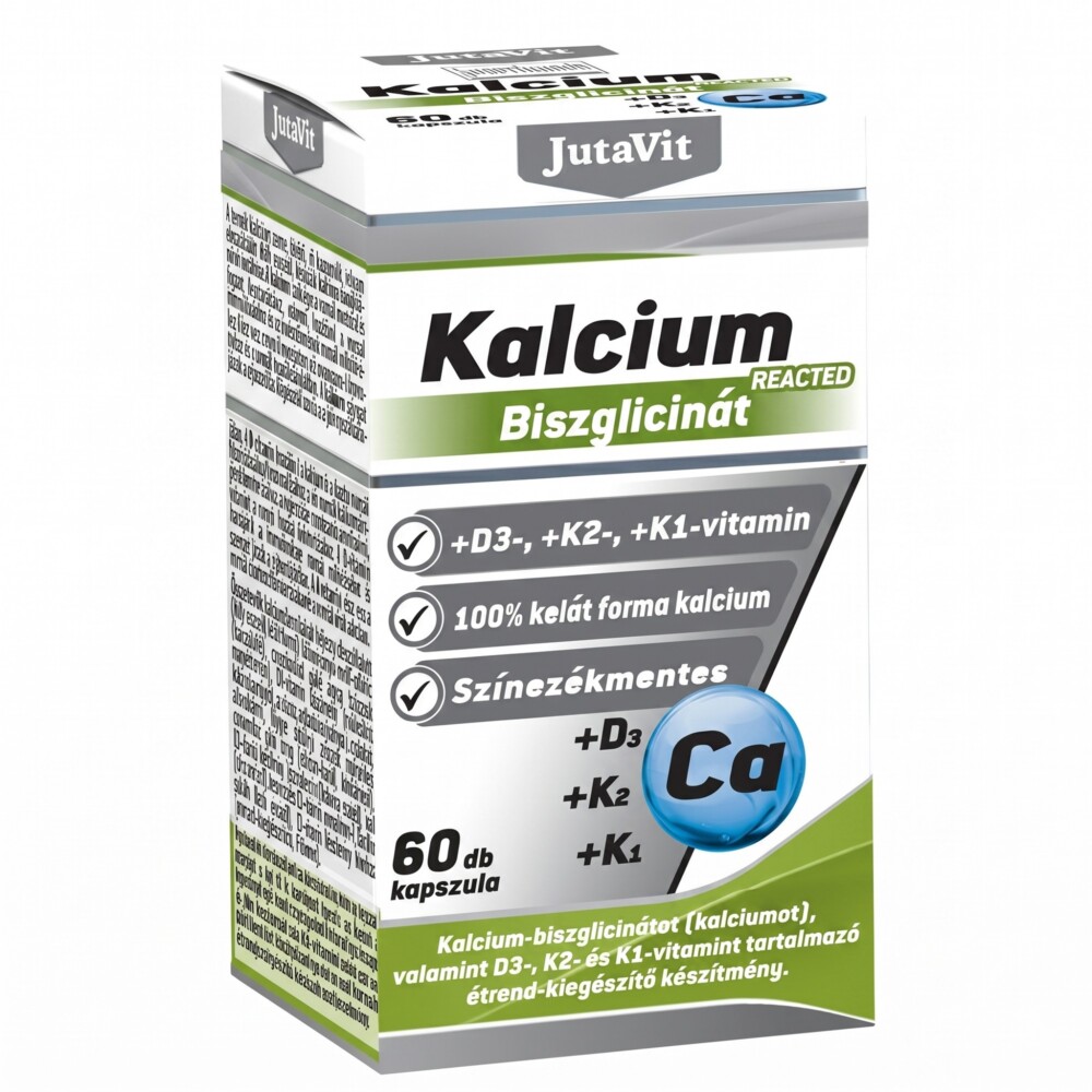 Jutavit Kalcium Biszglicinát+D3+K2+K1 kapszula - 60db 1 Jutavit Kalcium biszglicinát+D3+K2+K1 60db