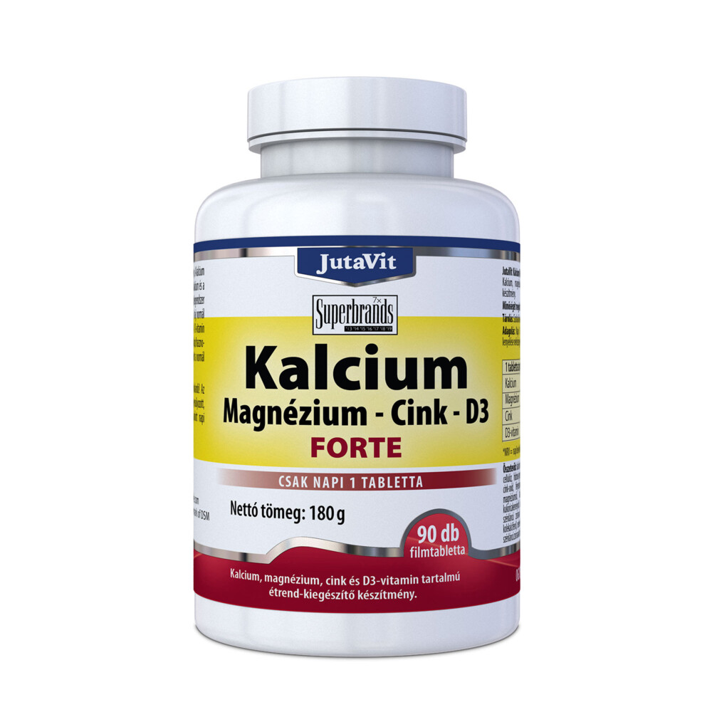 Jutavit Kalcium-Magnézium-Cink-D3-vitamin Forte tabletta - 90db 1 Jutavit kalcium-magnézium-cink tabl. 90db