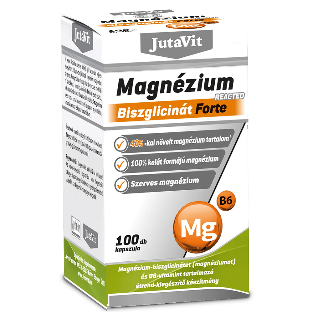 Jutavit Magnézium Biszglicinát Forte kapszula - 100db 1 Jutavit Magnézium Biszglicinát Forte kapszula - 100db