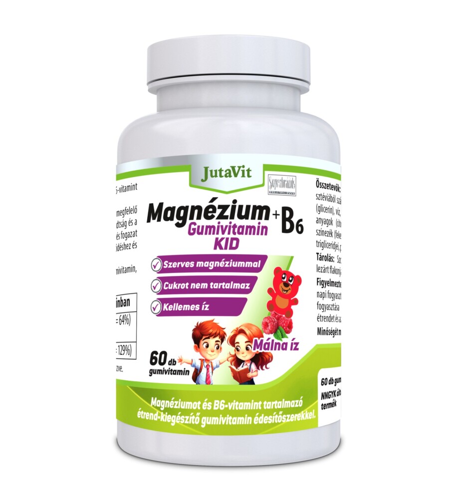 JutaVit Magnézium+B6 KID gumivitamin- 60db 1 JutaVit Magnézium+B6 KID gumivitamin- 60db