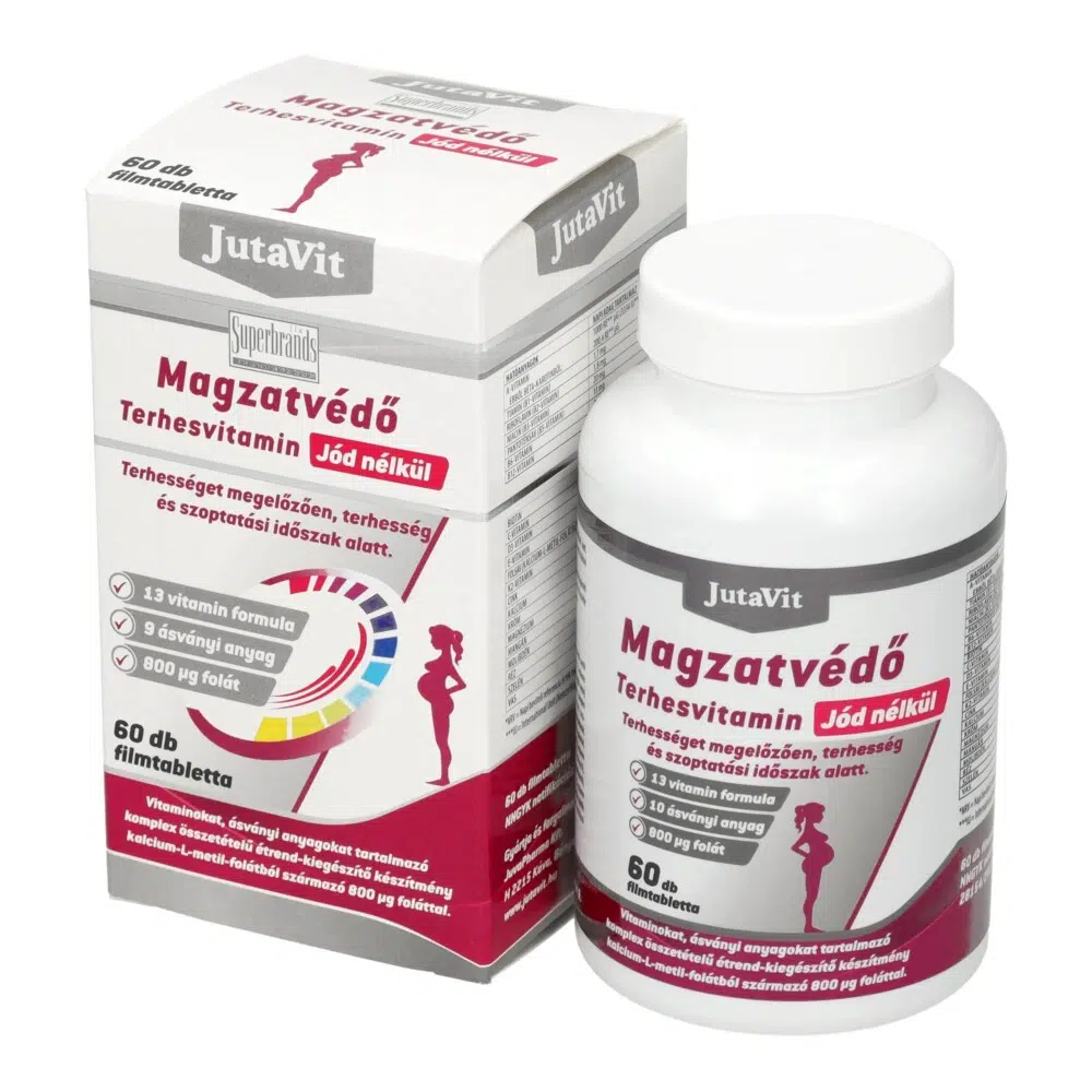 Jutavit Magzatvédő terhesvitamin jód nélkül - 60db 1 Jutavit magzatvédő terhesvitamin jód nélkül 60db