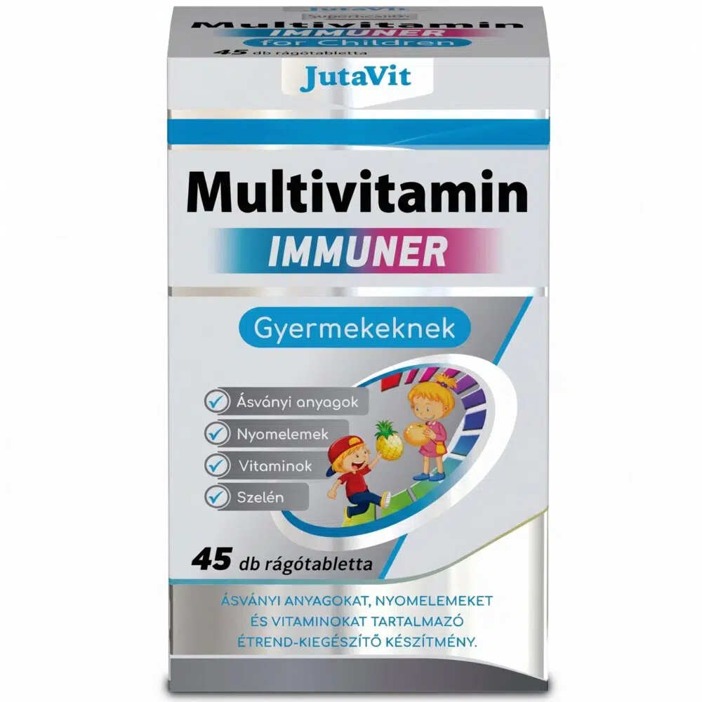 JutaVit Multivitamin Immuner gyerekeknek rágótabletta - 45db 1 Jutavit Multivitamin Immuner gyerekeknek tabletta 45db