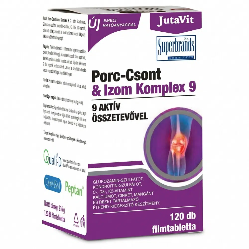 JutaVit Porc-Csont & Izom komplex 9 tabletta - 120db 1 Jutavit Porc-Csont & Izom komplex 9 tabletta 120db