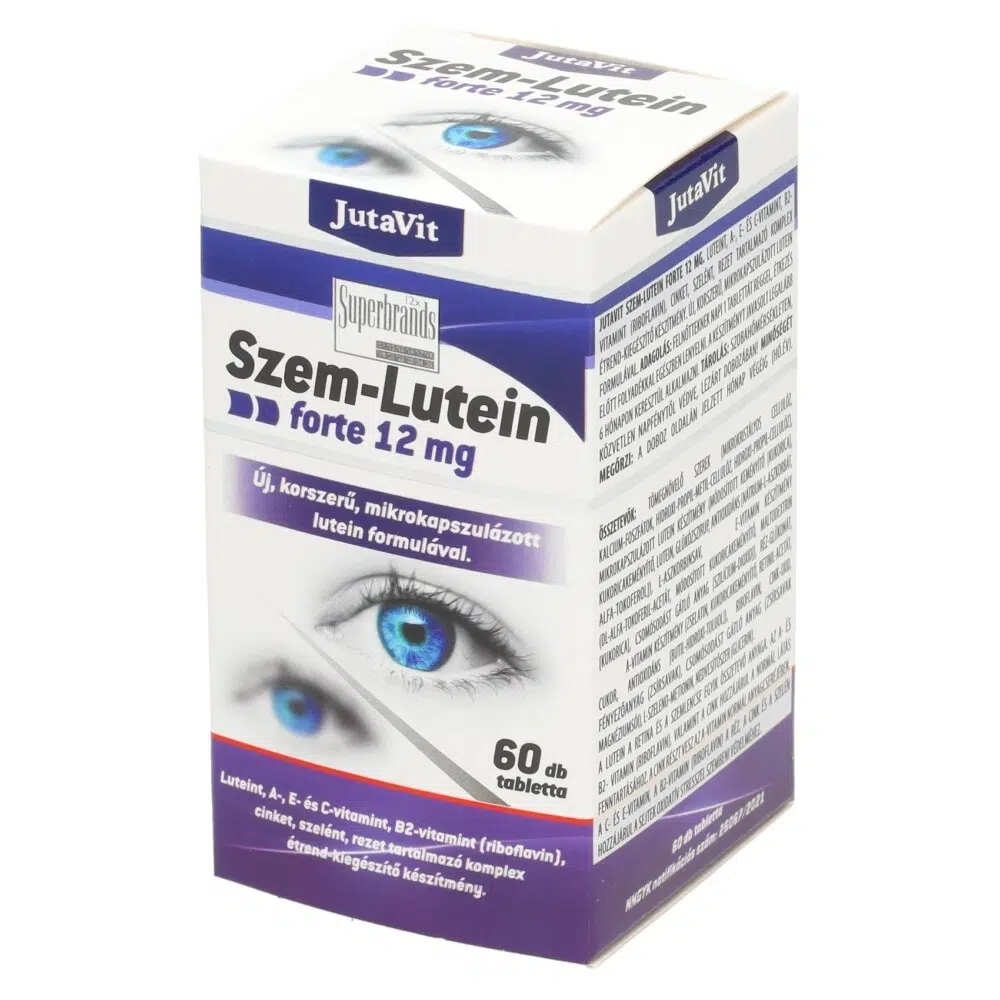 JutaVit Szem-Lutein forte 12mg kapszula - 60db 1 Jutavit szem-lutein forte 12mg 60db kapszula