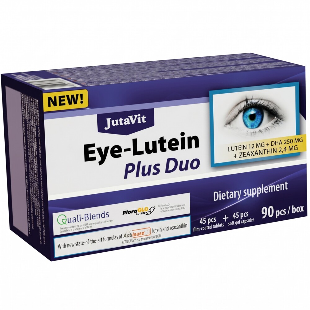 JutaVit Szem-Lutein Plusz Duo tabletta és lágyzselatin kapszula ÚJ - 45db+45db 1 Jutavit szem-lutein Plusz duo 45+45db tabletta