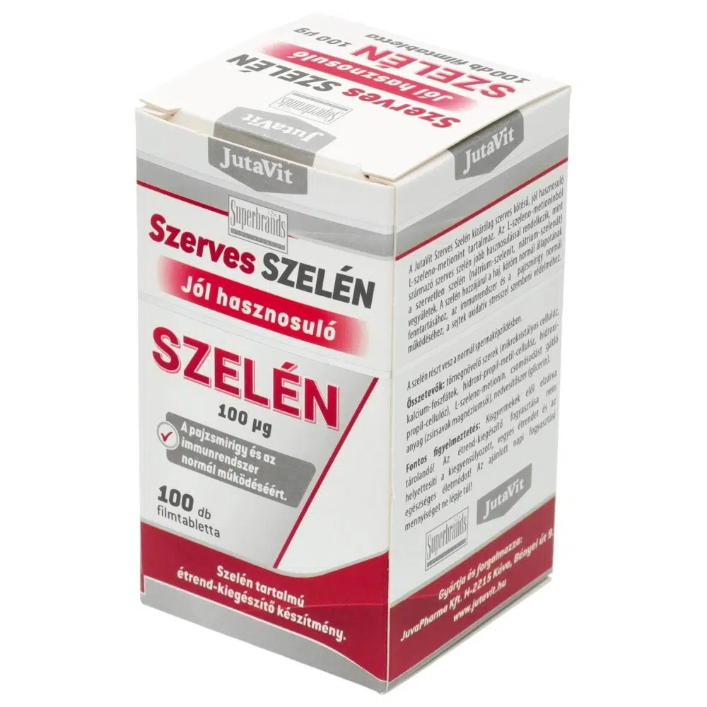 Jutavit Szerves Szelén filmtabletta - 100db 1 Jutavit Szerves Szelén tabletta 100db