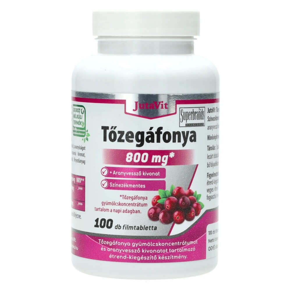 Jutavit Tőzegáfonya + Aranyvessző filmtabletta - 100db 1 Jutavit tőzegáfonya + aranyvessző filmtabletta 100db