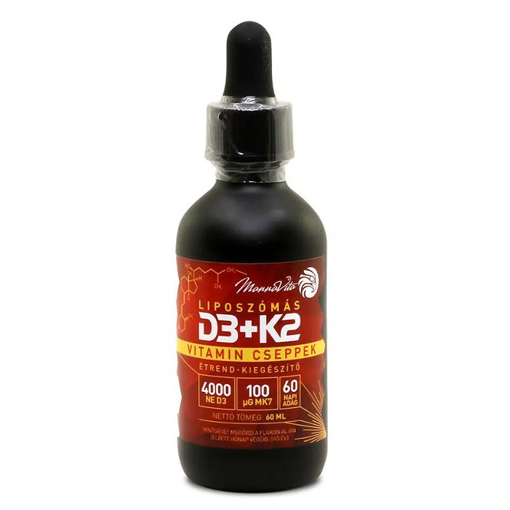 Mannavita Liposzómás D3 + K2 (MK-7) cseppek - 60ml 1 Mannavita Liposzómás D3 + K2 (MK-7) cseppek - 60ml