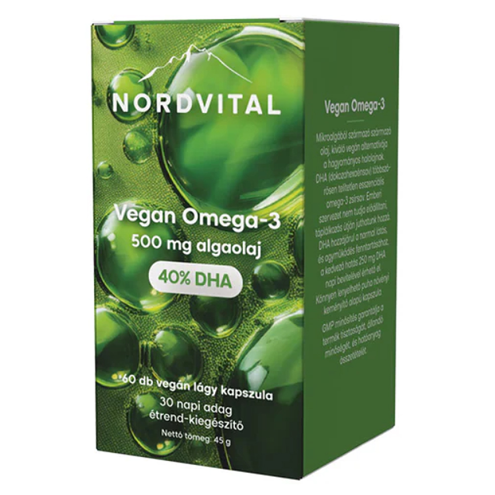 Nordvital Vegan Omega-3 lágyzselatin kapszula - 60db 1 Nordvital Vegan Omega-3 lágyzselatin kapszula - 60db