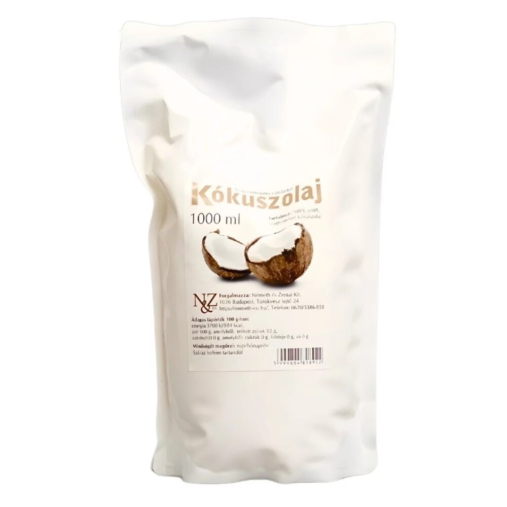 N&Z Kókuszolaj - tasakos - 1000ml 1 N&Z Kókuszolaj 1 liter (tasakos)