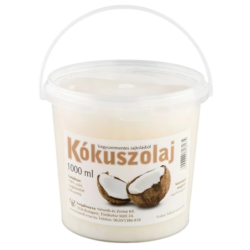 N&Z Kókuszolaj - vödrös - 1000ml 1 N&Z Kókuszolaj 1 liter (vödrös)