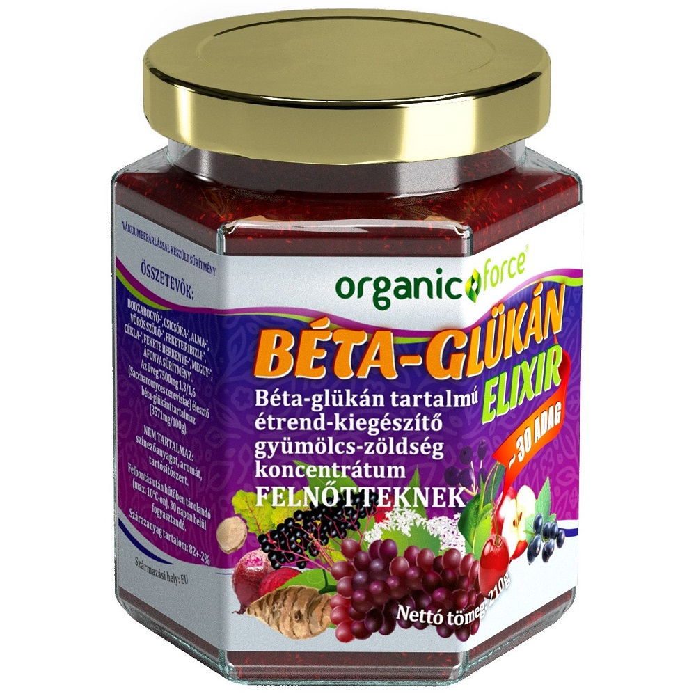 Organic Force Béta-Glükán Elixír Új - 210g 1 Organic Force Béta Glükán Elixír felnőtteknek 210g