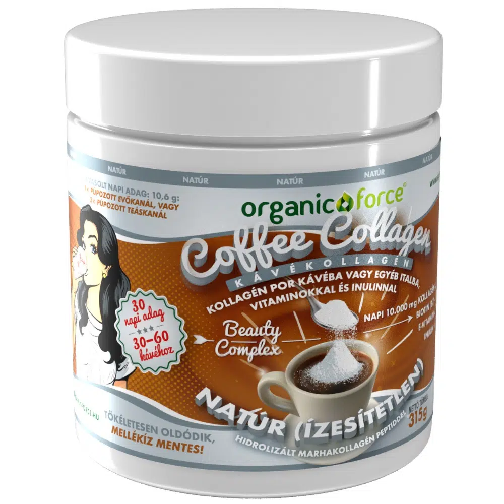 Organic Force Coffee Collagen - Kávékollagén natúr ízesítetlen - 315g 1 Organic Force Coffee Collagen - Kávékollagén (Natúr) 315g
