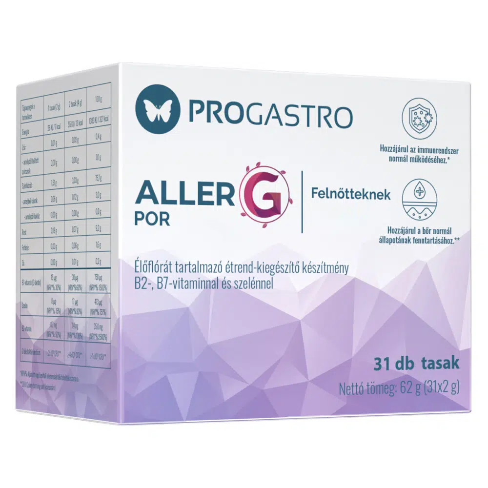 ProGastro Aller G por - 31 tasak 1 ProGastro Aller G 6 étrend-kiegészítő por - 31 tasak