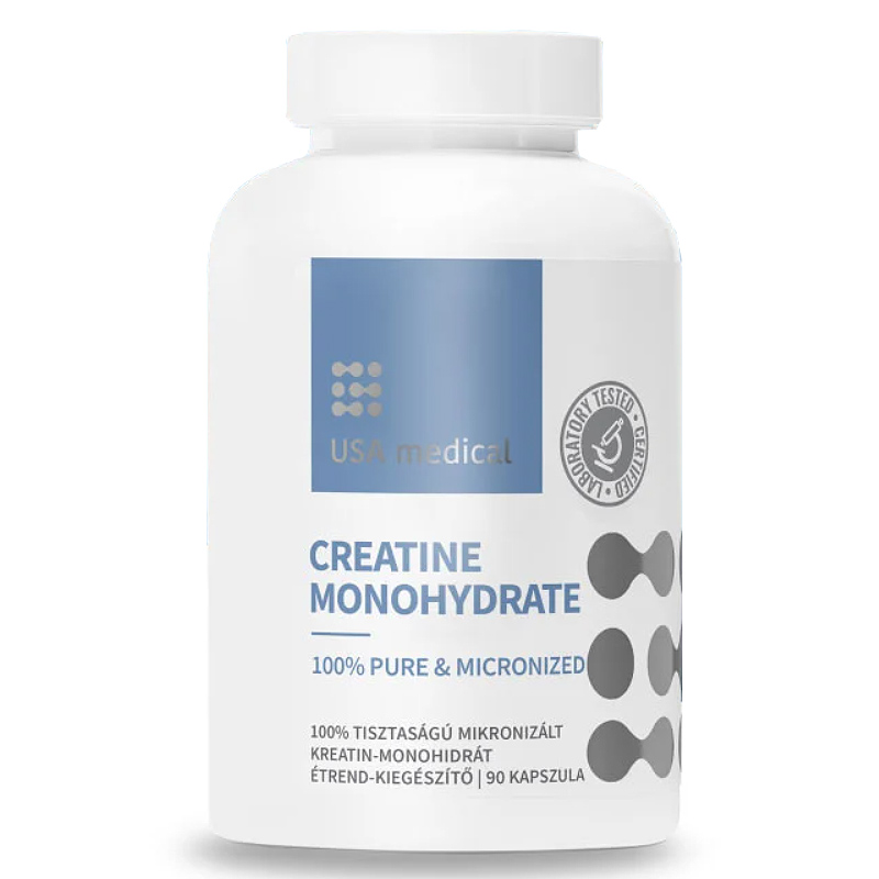 USA Medical Creatine Monohydrate kapszula - 90db 1 USA Medical Creatine Monohydrate kapszula - 90db