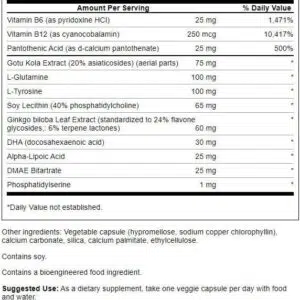 Swanson Brain Essentials kapszula - 60db 3 Swanson Brain Essentials kapszula - 60db - Image 2