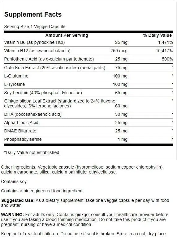 Swanson Brain Essentials kapszula - 60db 2 Swanson Brain Essentials kapszula - 60db - Image 2