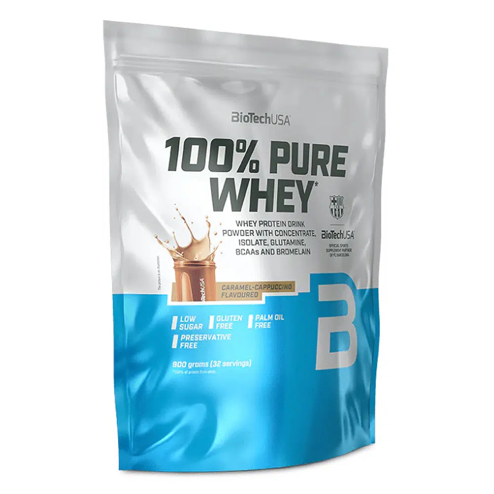 BioTech USA 100% Pure Whey karamell-cappuccino - 900g 1 BioTech USA 100% Pure Whey karamell-cappuccino - 900g