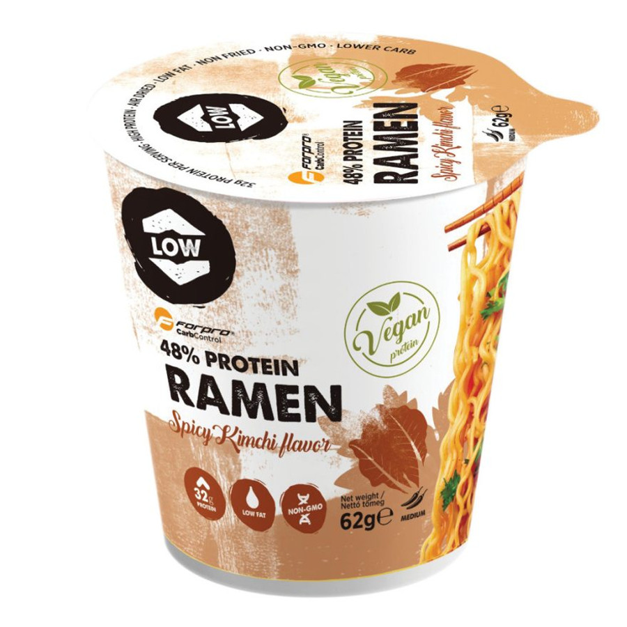 Forpro 48% Protein RAMEN Instant leves Spicy Kimchi ízben - 62g 1 Forpro 48% Protein RAMEN Instant leves Spicy Kimchi ízben - 62g