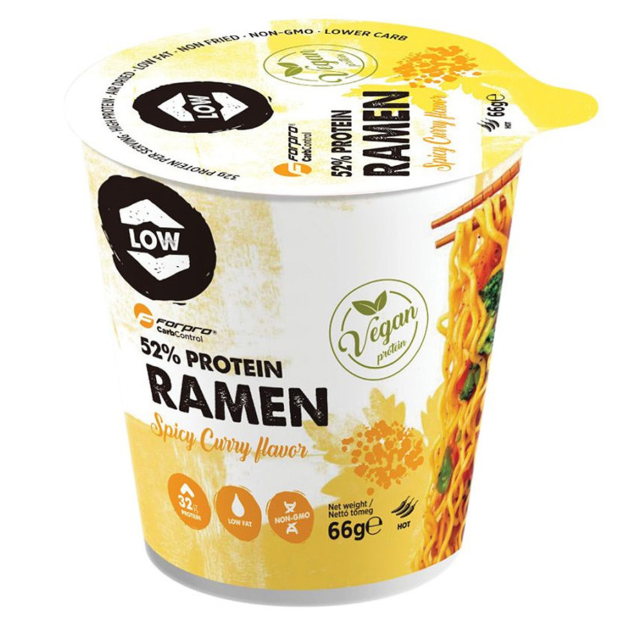 Forpro 52% Protein RAMEN Instant leves Spicy Curry ízben- 66g 1 Forpro 52% Protein RAMEN Instant leves Spicy Curry ízben- 66g