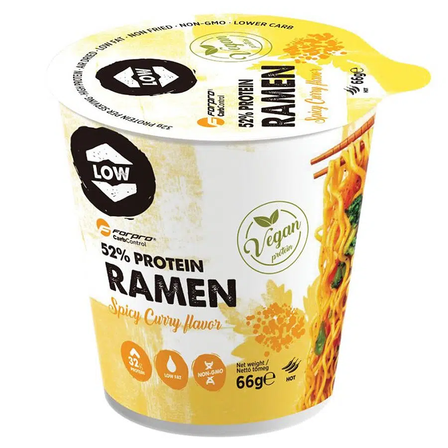 Forpro 52% Protein RAMEN Instant leves Spicy Curry ízben- 66g 1 Forpro 52% Protein RAMEN Instant leves Spicy Curry ízben- 66g