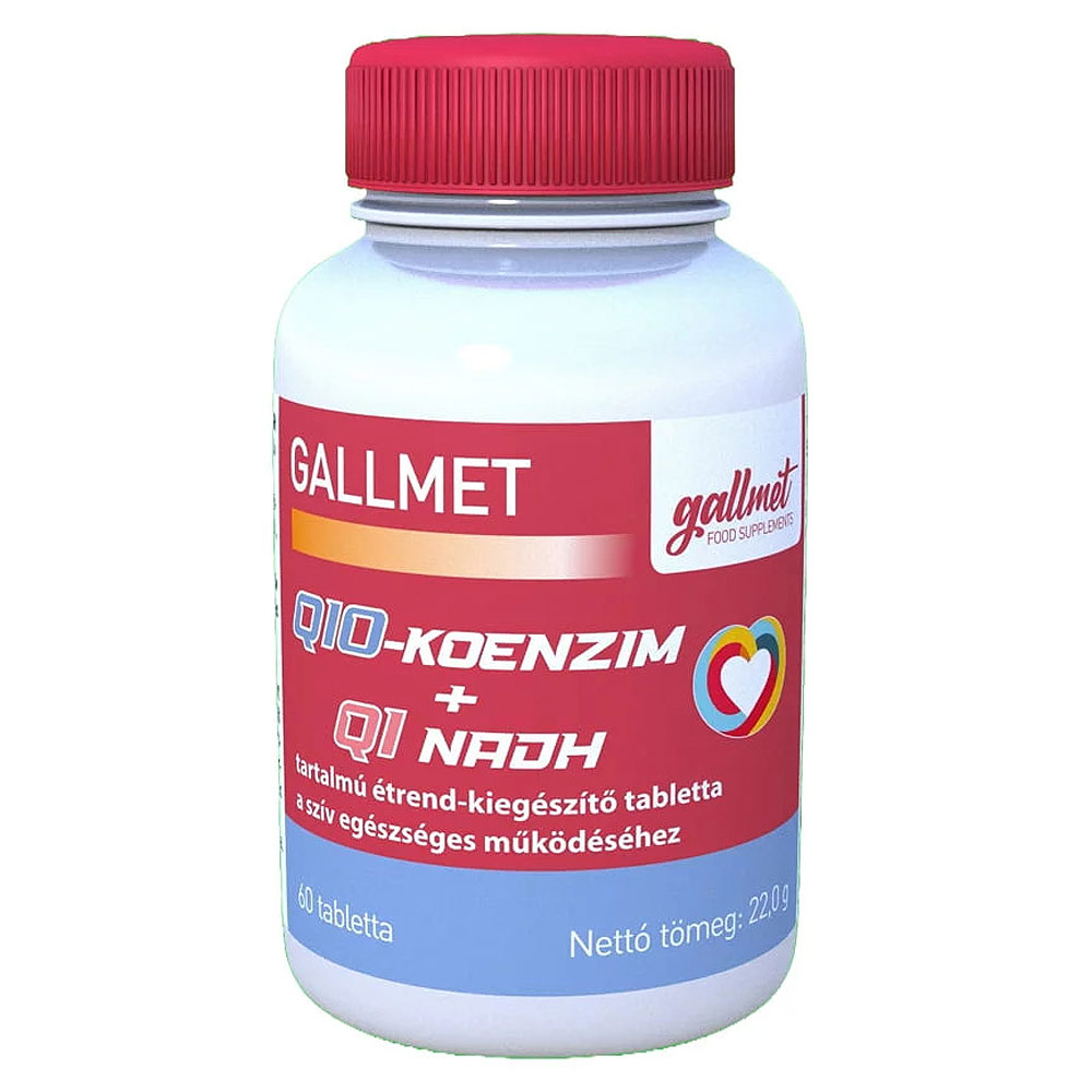 Gallmet Q10 koenzim + Q1 NADH tabletta - 60db 1 Gallmet Q10 koenzim + Q1 NADH 60db