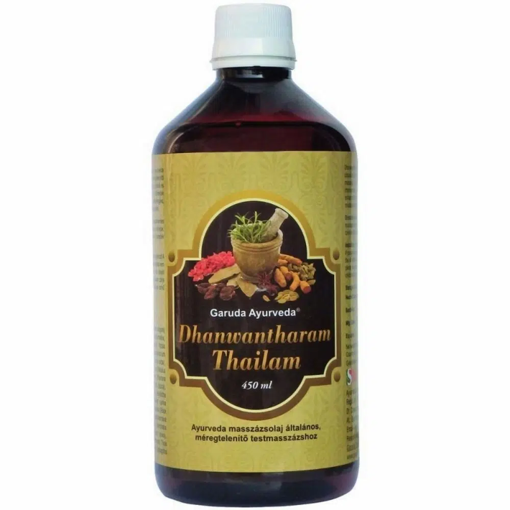 Garuda Ayurveda Dhanwantharam Thailam masszázsolaj - 450ml 1 Garuda Ayurveda Dhanwantharam Thailam masszázsolaj 450ml