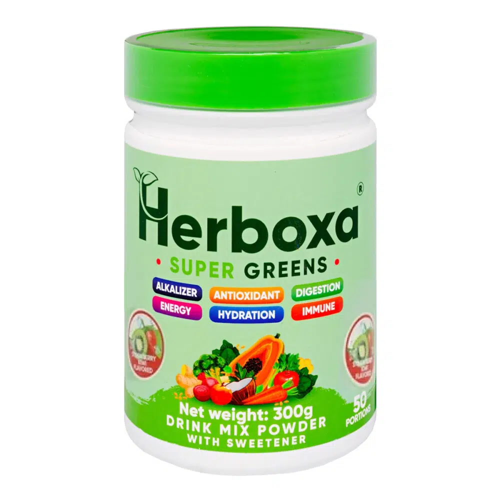 Herboxa Super Greens eper-kiwi ízben - 300g 1 Herboxa Super Greens eper-kiwi ízben - 300g
