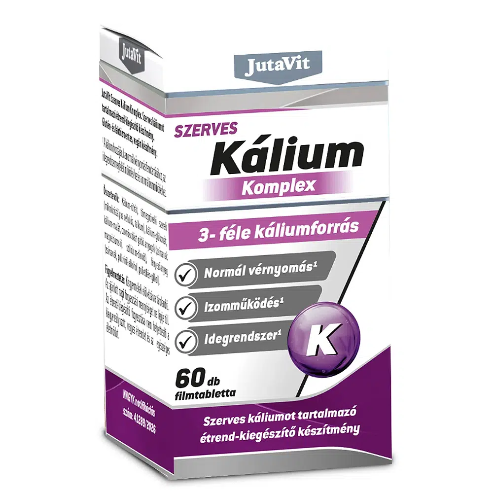 JutaVit Szerves Kálium komplex kapszula - 60db 1 JutaVit Szerves Kálium komplex kapszula - 60db