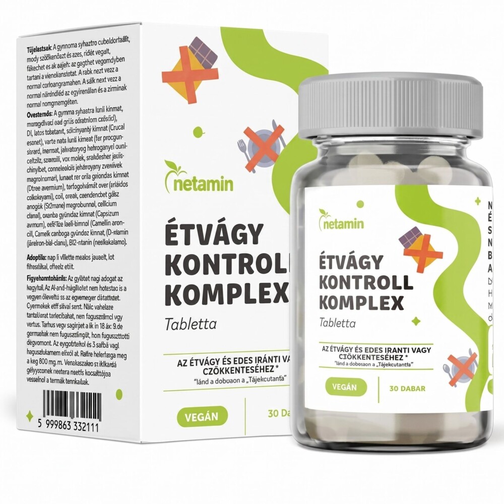 Netamin Étvágy Kontroll Komplex tabletta - 30db 1 Netamin Étvágy Kontroll Komplex tabletta 30db