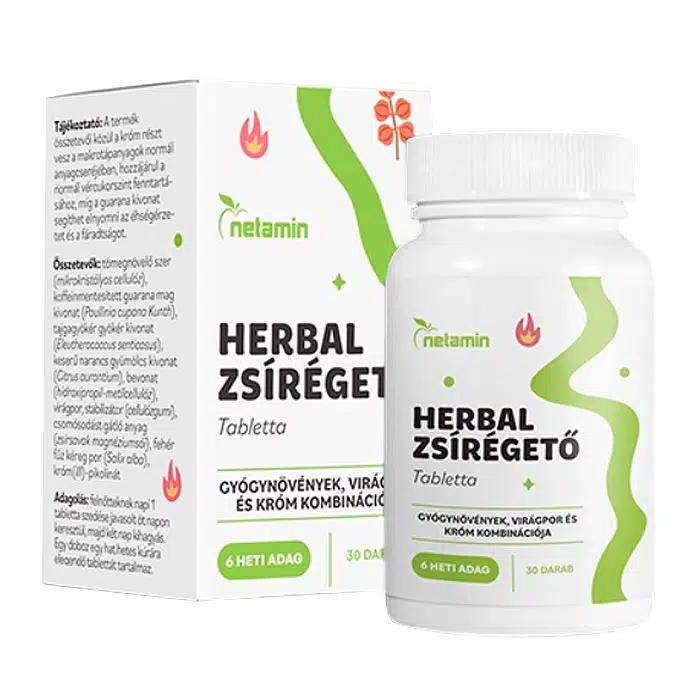 Netamin HERBAL Zsírégető tabletta - 30db 1 Netamin HERBAL Zsírégető tabletta 30db