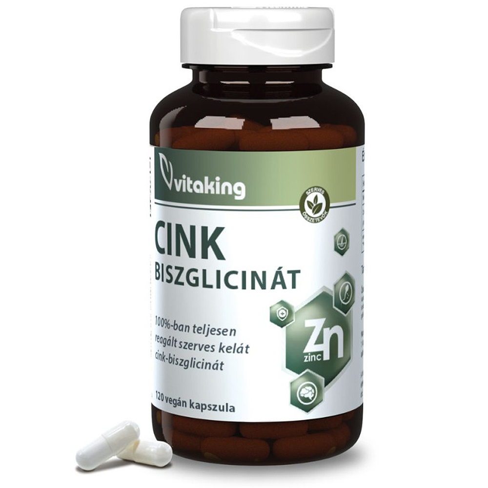 Vitaking Cink Biszglicinát kapszula - 120db 1 Vitaking Cink Biszglicinát kapszula - 120db