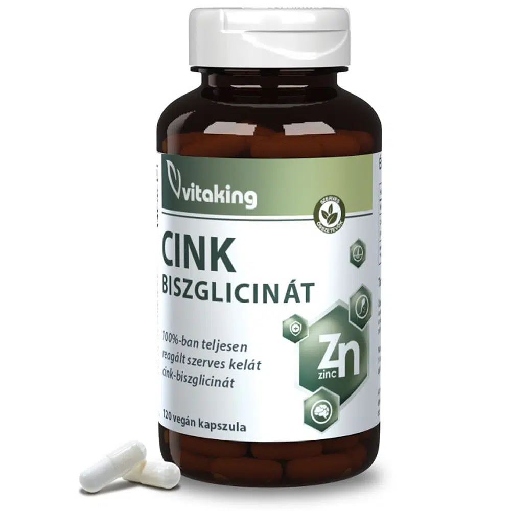 Vitaking Cink Biszglicinát kapszula - 120db 1 Vitaking Cink Biszglicinát kapszula - 120db