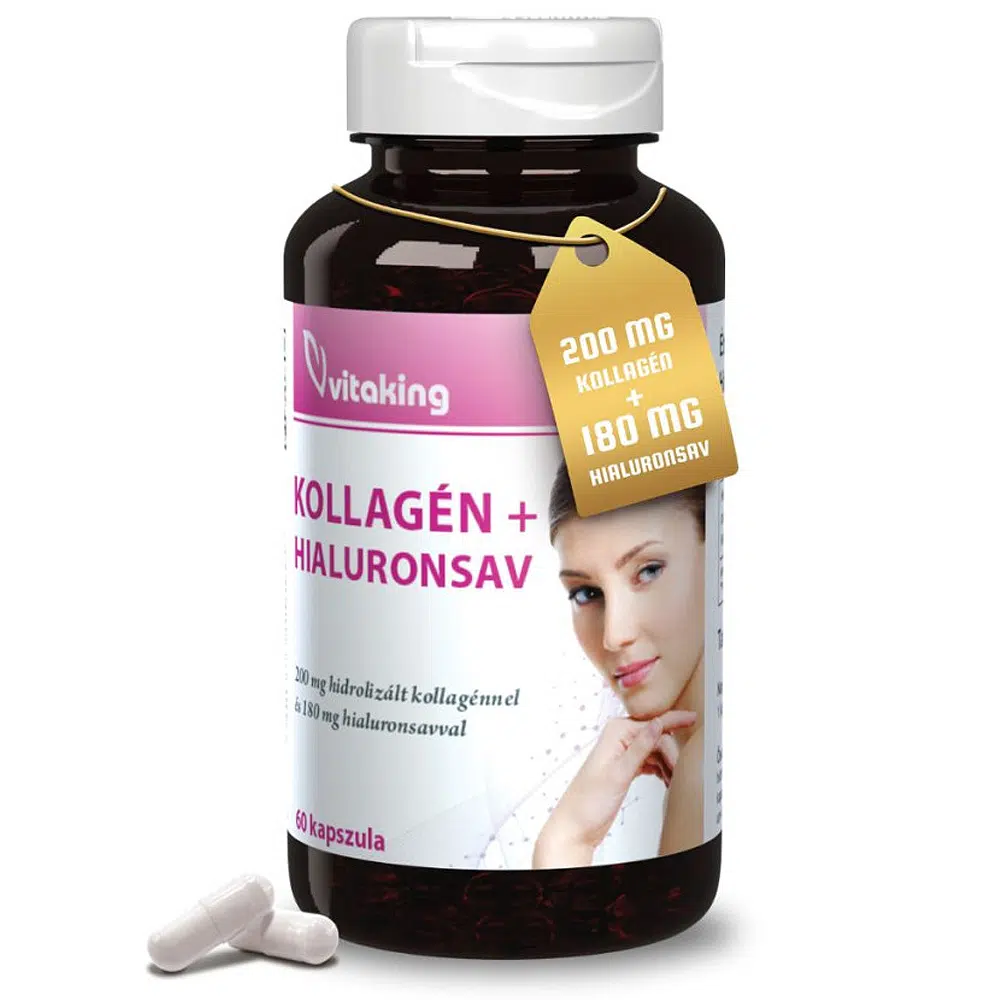 Vitaking Kollagén+Hialuronsav kapszula - 60db 1 Vitaking Kollagén+Hialuronsav kapszula - 60db